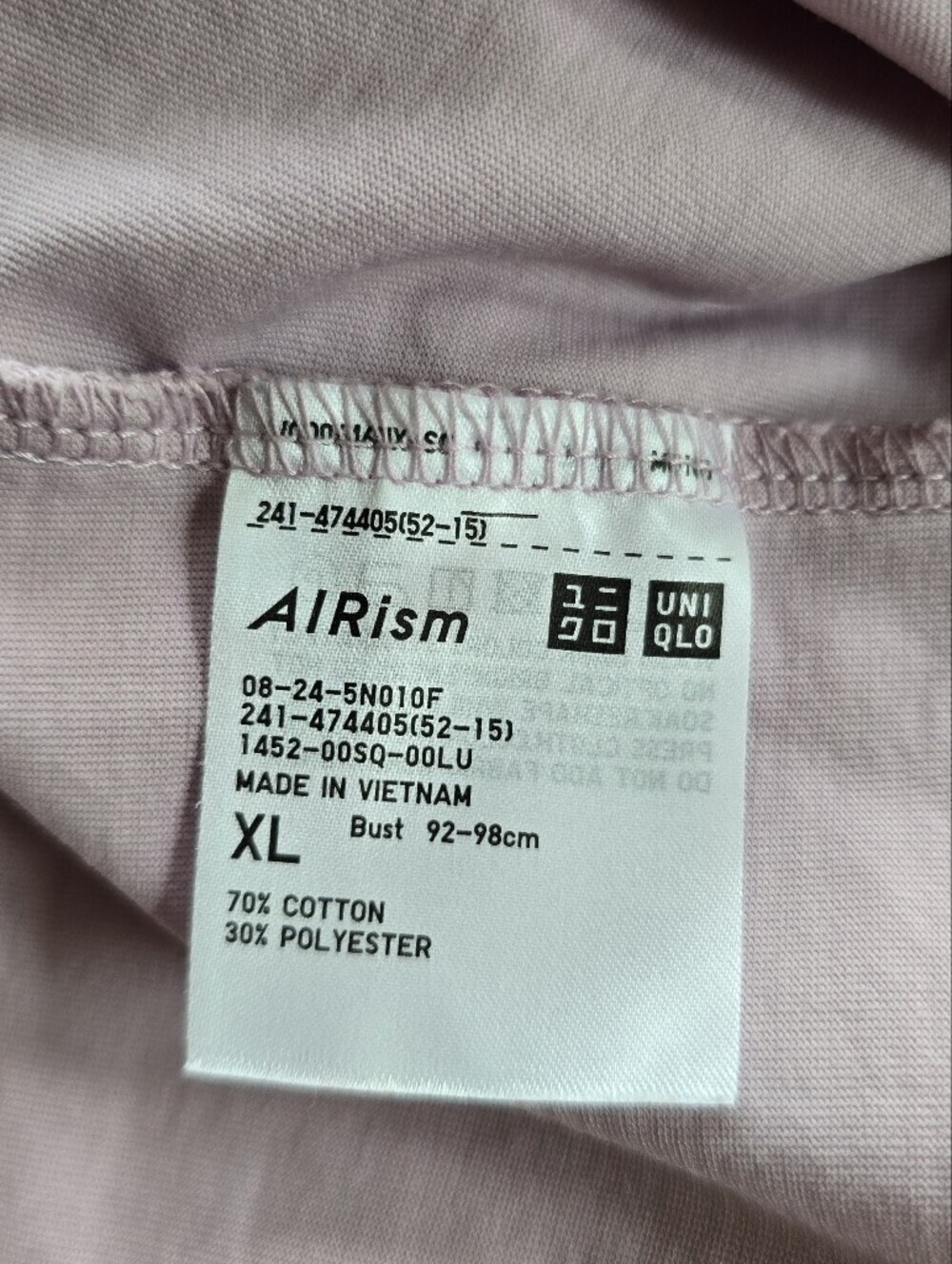 UNIQLO▪️AIRism Cotton Classic Relaxed Scoop Neck T-shirt in Dusty Mauve - Picture 6 of 10